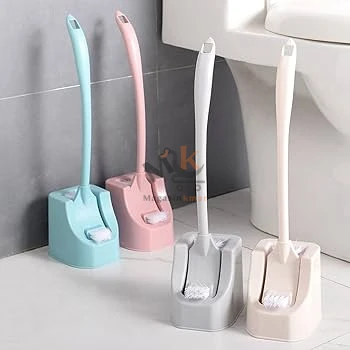 Brosse de toilette avec support en plastique – Nettoyage WC pratique et hygiénique