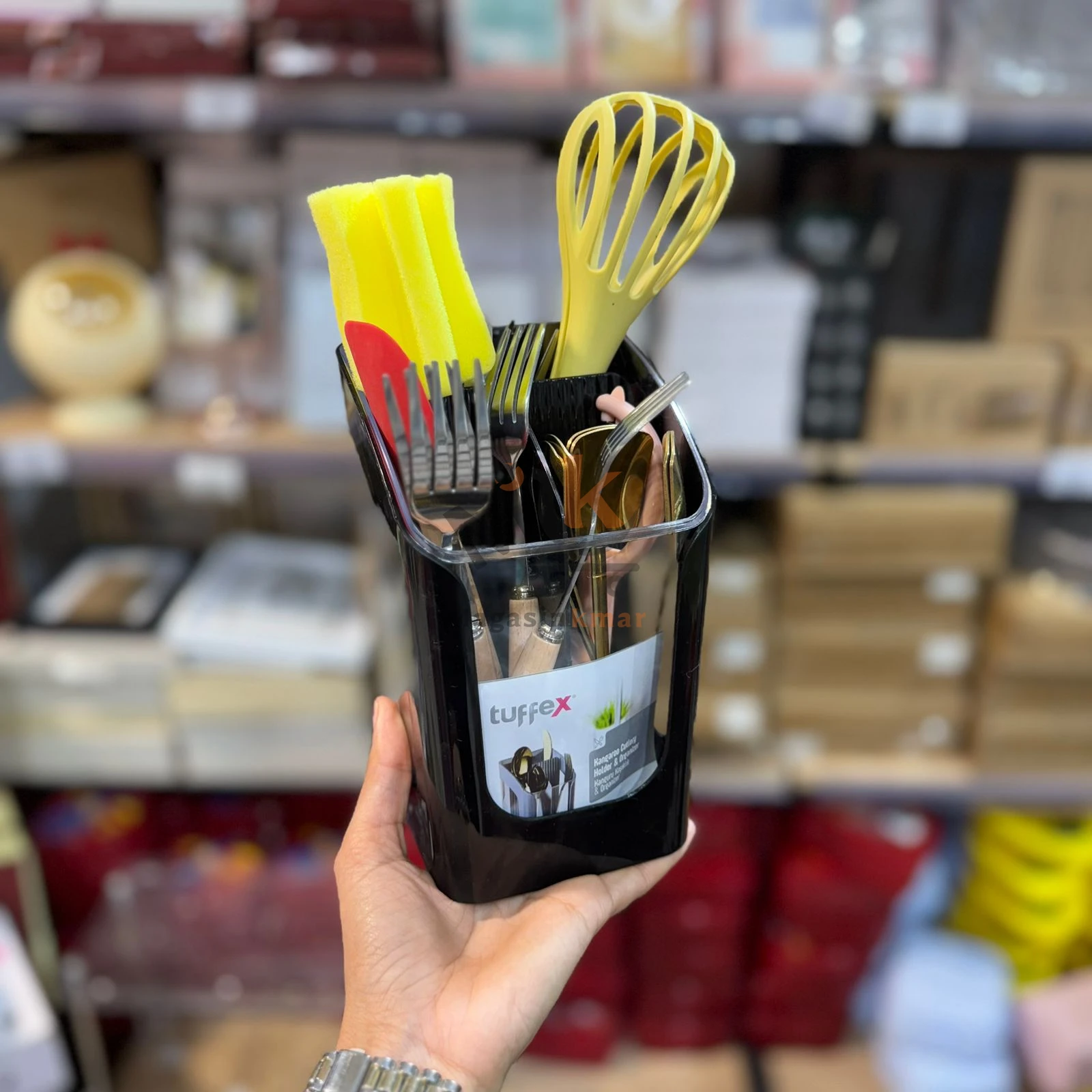 Porte-couverts en plastique à 3 compartiments – Rangement pratique pour cuisine