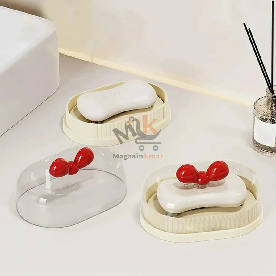 Porte-savon rectangulaire en plastique avec motif papillon – 14 × 9 × 5 cm