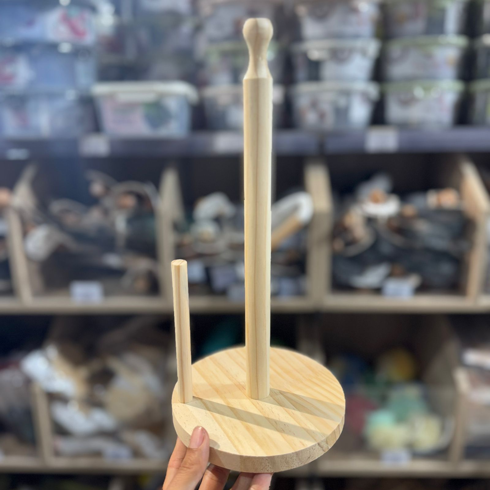 Porte essuie-tout en bois