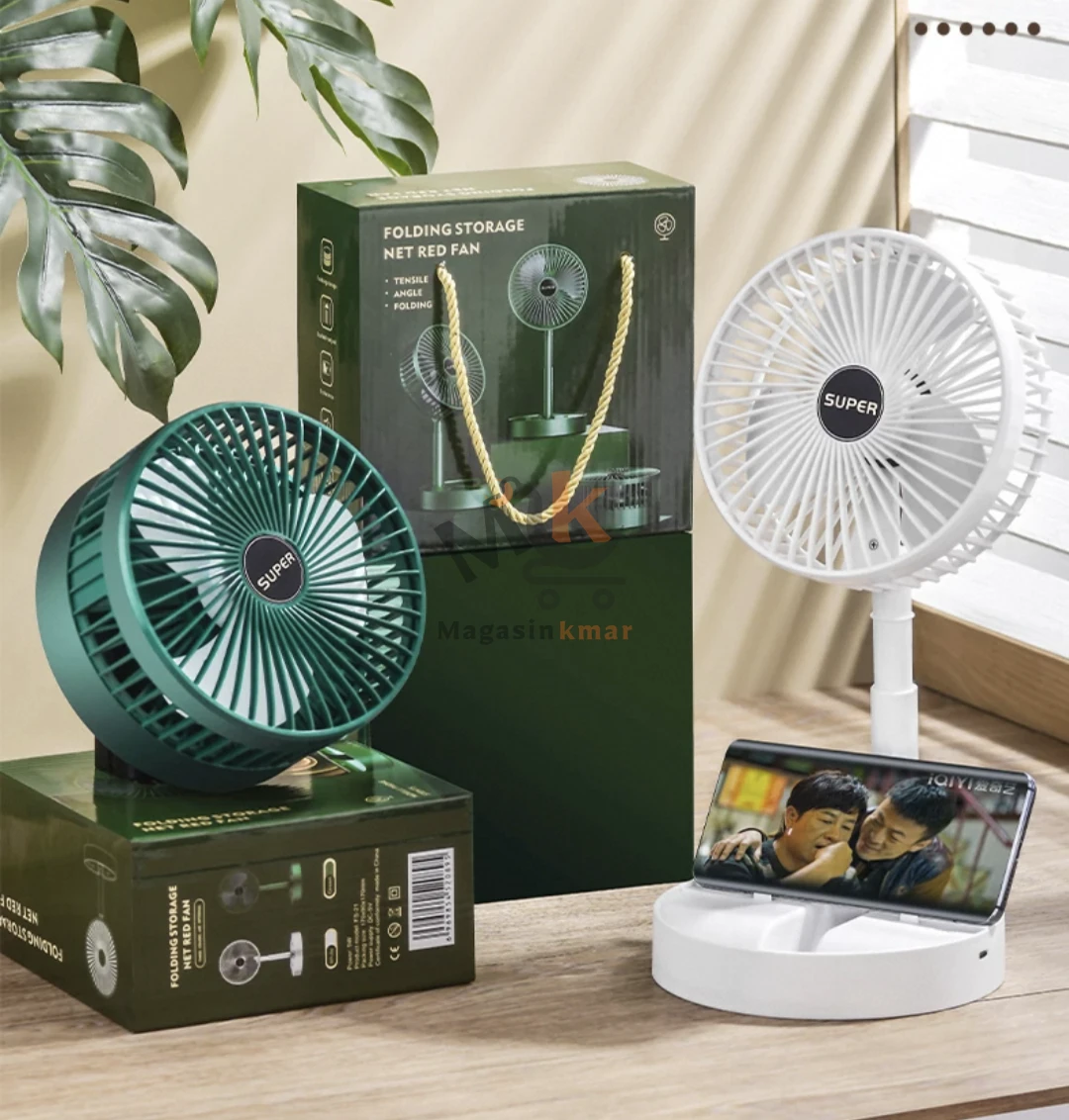 Ventilateur sur pied pliable- USB