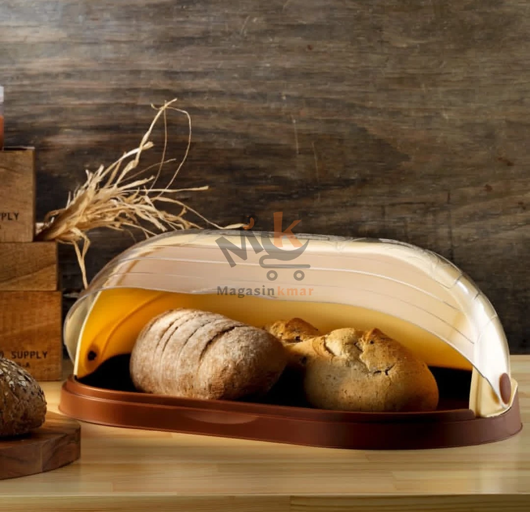 Boîte à pain en plastique alimentaire – Grande capacité, couvercle