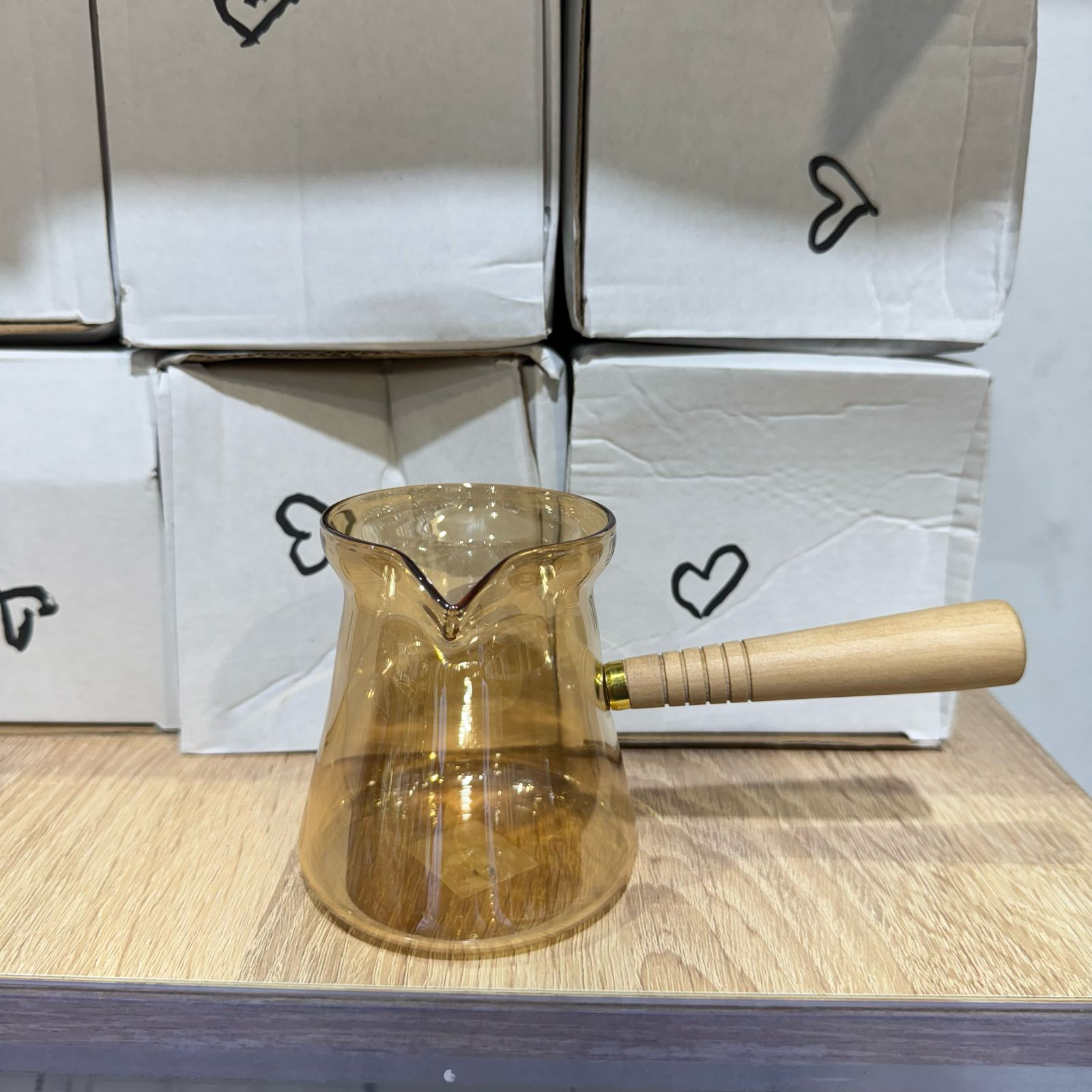 Zazoua en verre avec manche en bois