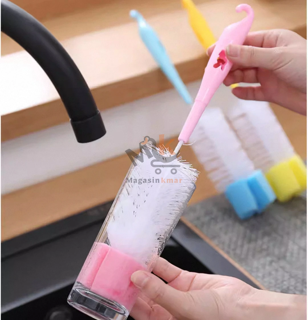 Brosse biberon et verre en plastique – 30 cm – Nettoyage précis et hygiénique