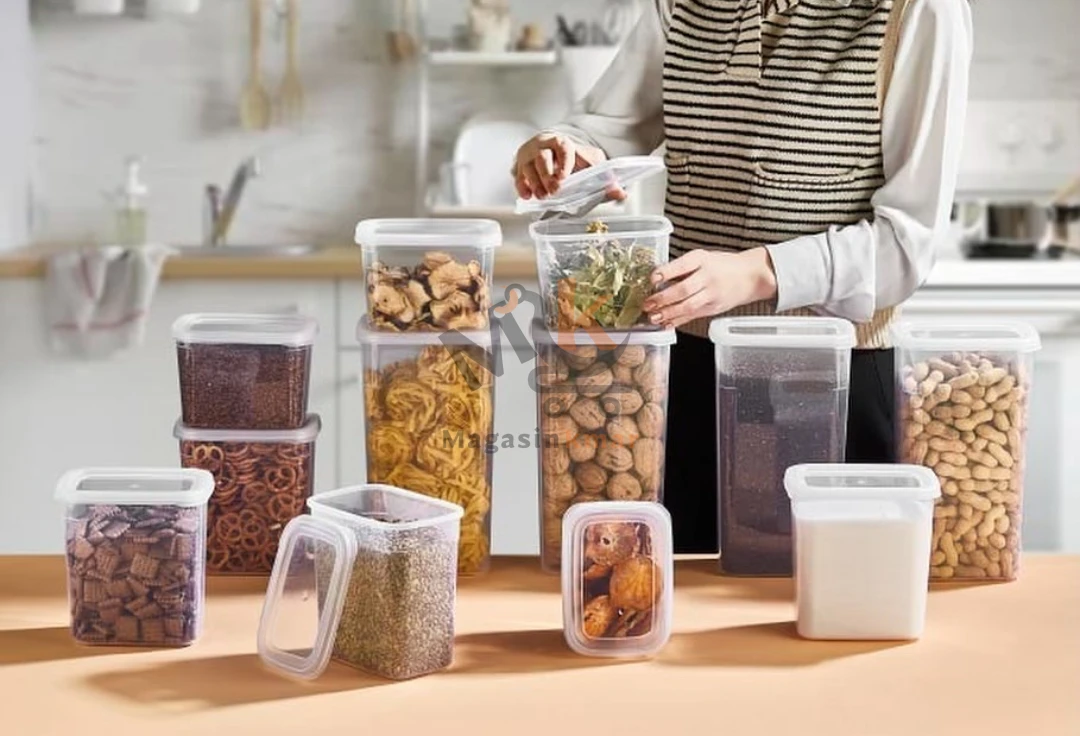 Boîte de conservation alimentaire rectangulaire 3.3L avec couvercle