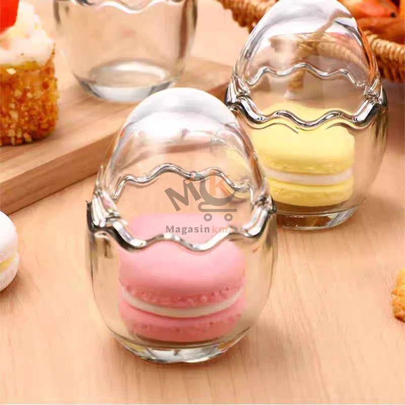 Bonbonnière en verre forme œuf