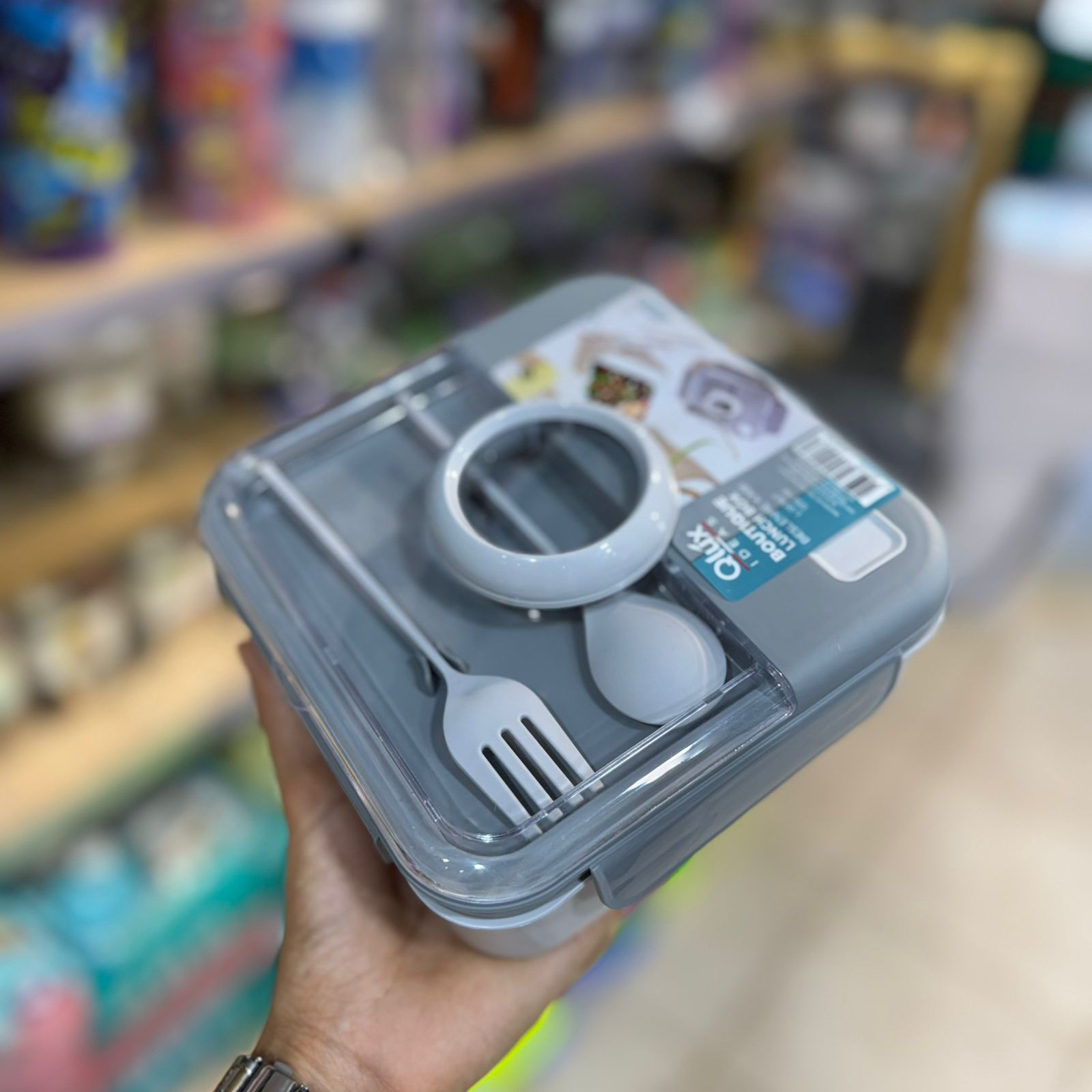 Lunch box en plastique alimentaire sans BPA – 2 compartiments avec couverts