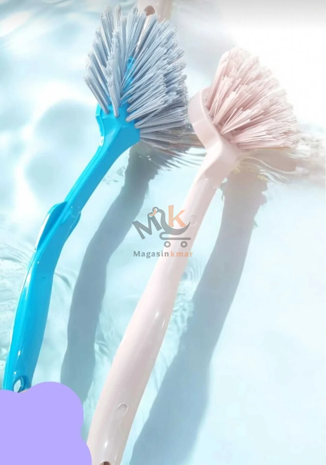 Brosse de lavabo en plastique avec manche – Nettoyage facile et efficace