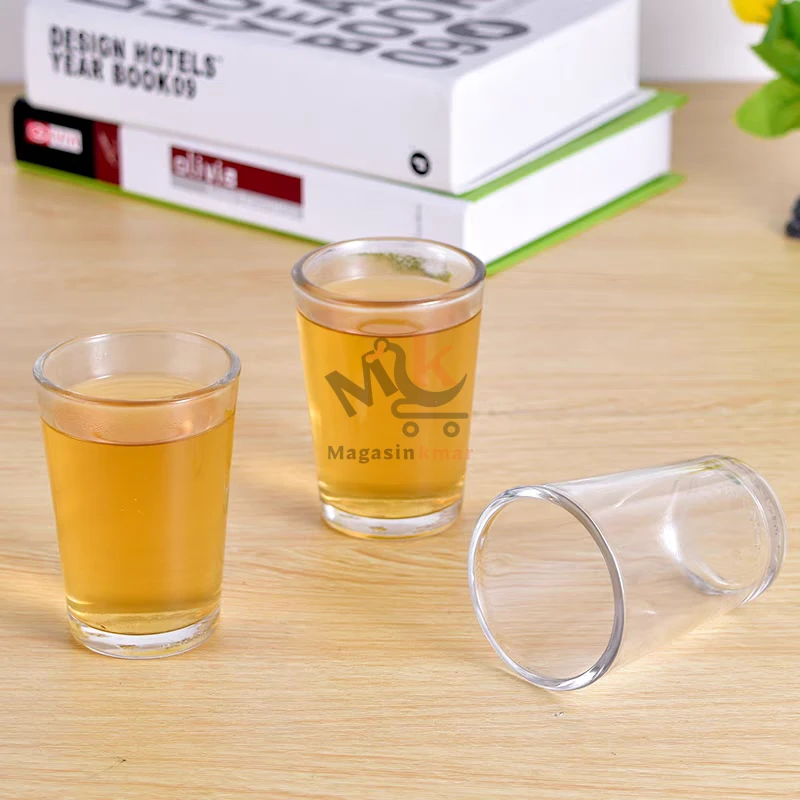 Lot de 6 verrines en verre rond