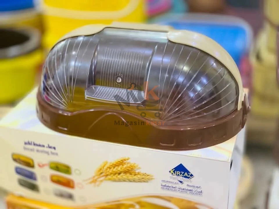 Boîte à pain coquillage en plastique – Grande capacité avec couvercle hygiénique