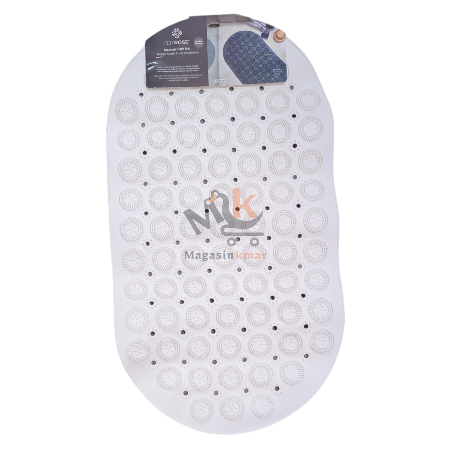 Tapis salle de bain oval antidérapante
