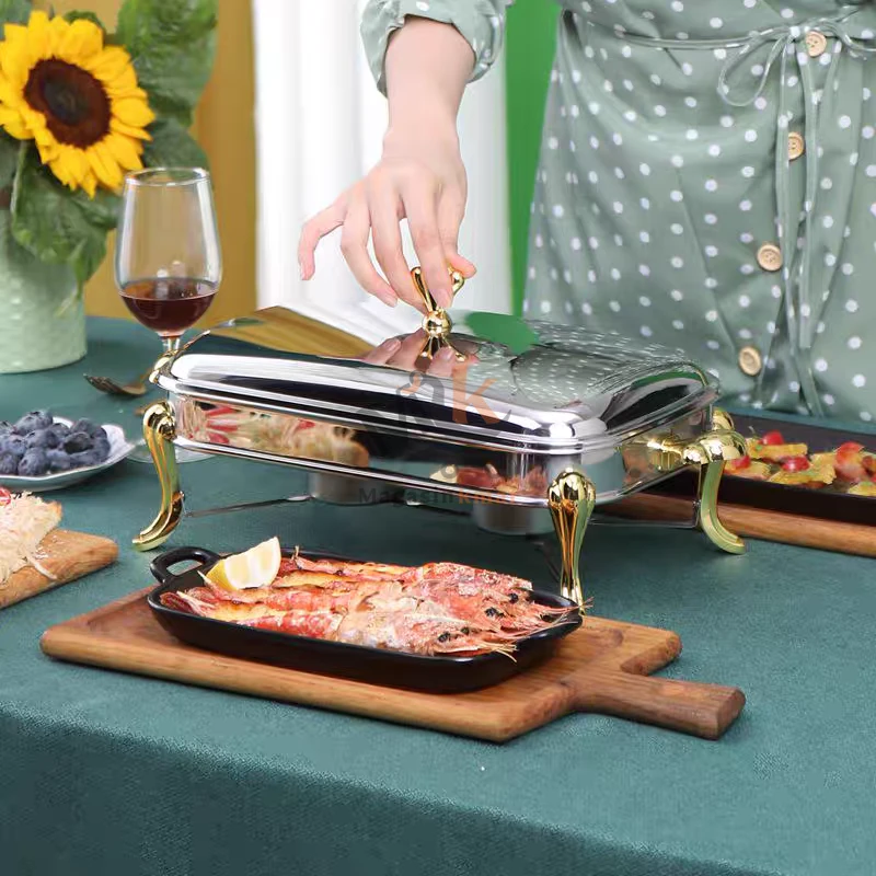 Sert à chaud rectangulaire en inox 2.2L_ argent