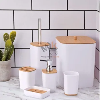 Set de salle de bain 6 pièces en plastique