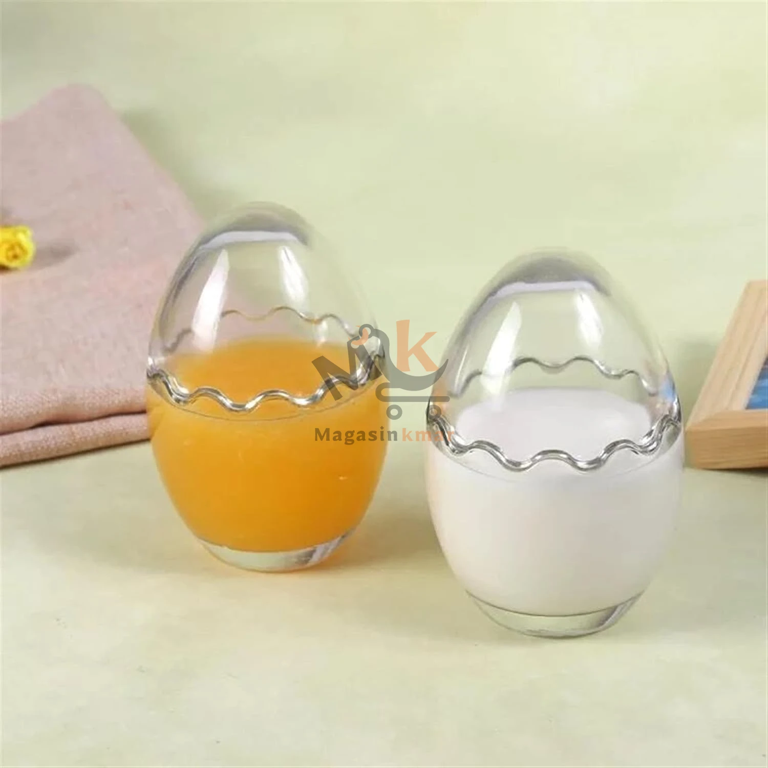 Verrine en forme d’œuf avec couvercle