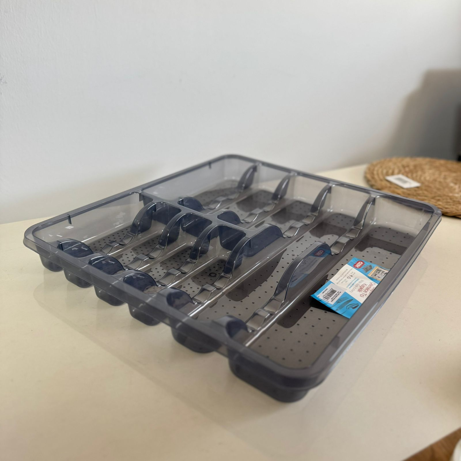 Range-couverts de tiroir à 8 compartiments en plastique