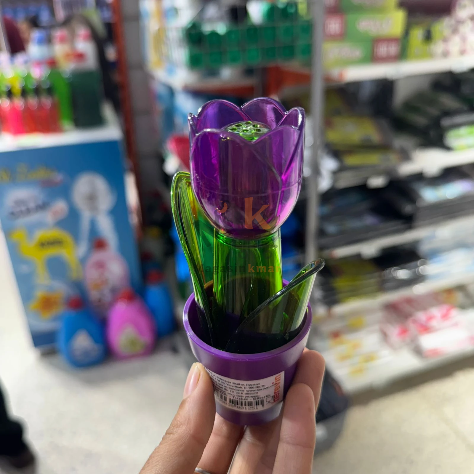 Mini bouteilles en plexi pour sel et poivre – Design fleur décoratif