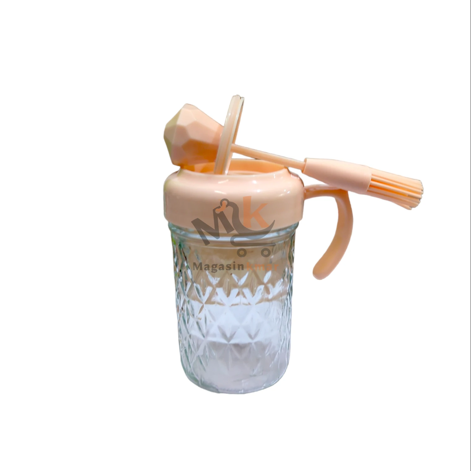 Bouteille d’huile en verre avec pinceau en silicone_250ml