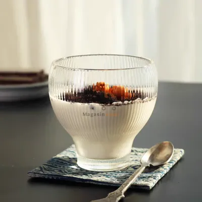 Lot de 6 verres en verre avec touche dorée