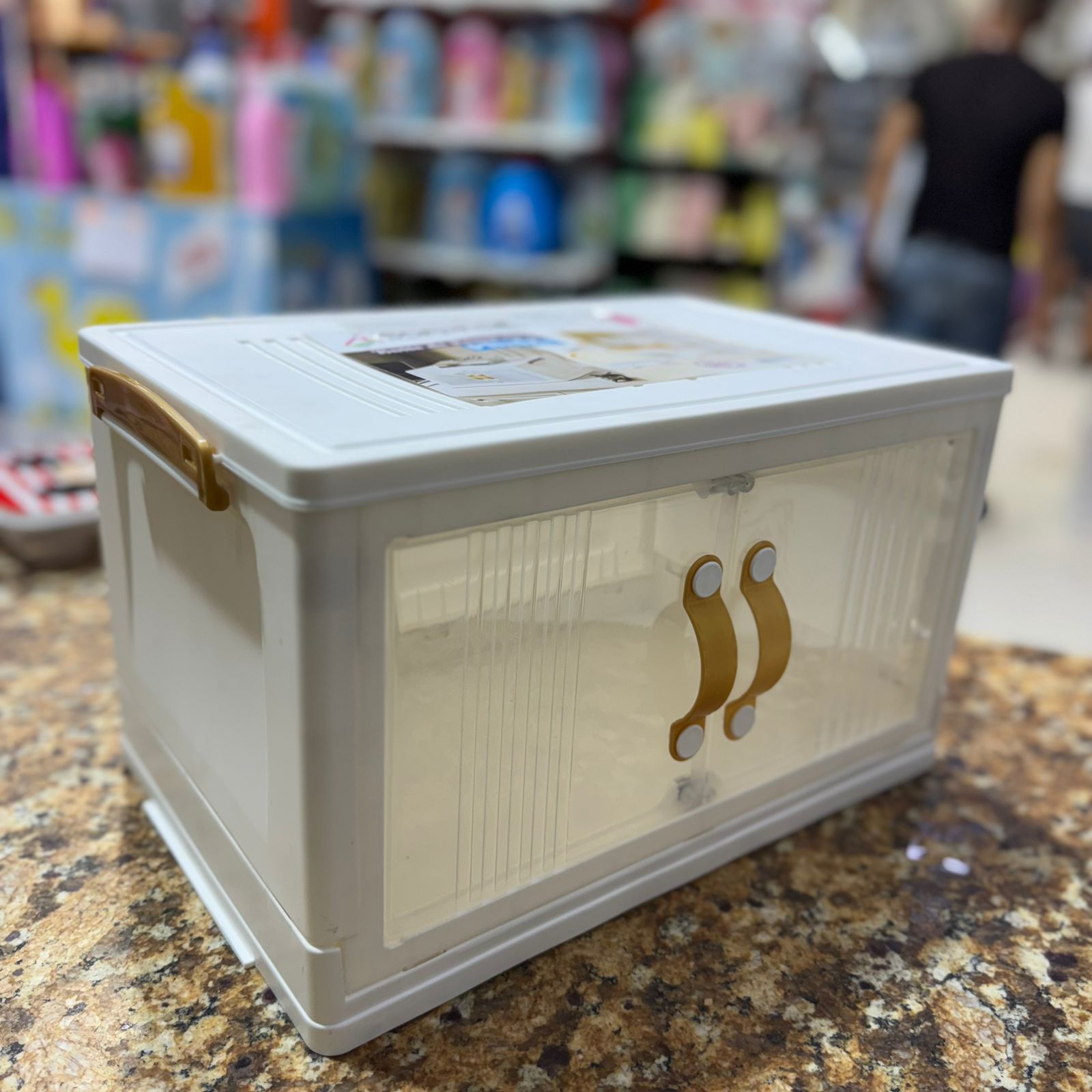 Casier de rangement pliable en plastique – Boîte organisatrice pratique 32x22x25 cm