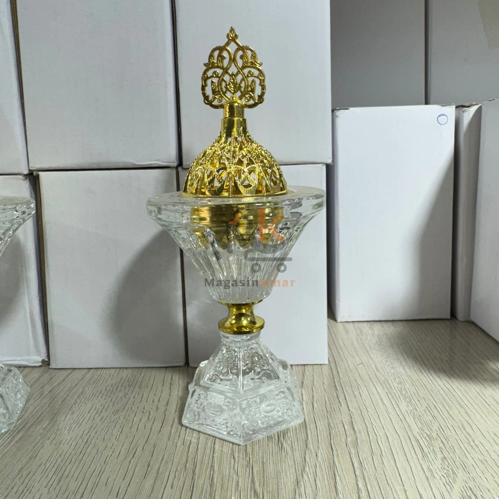 Mabkhra doré décorative