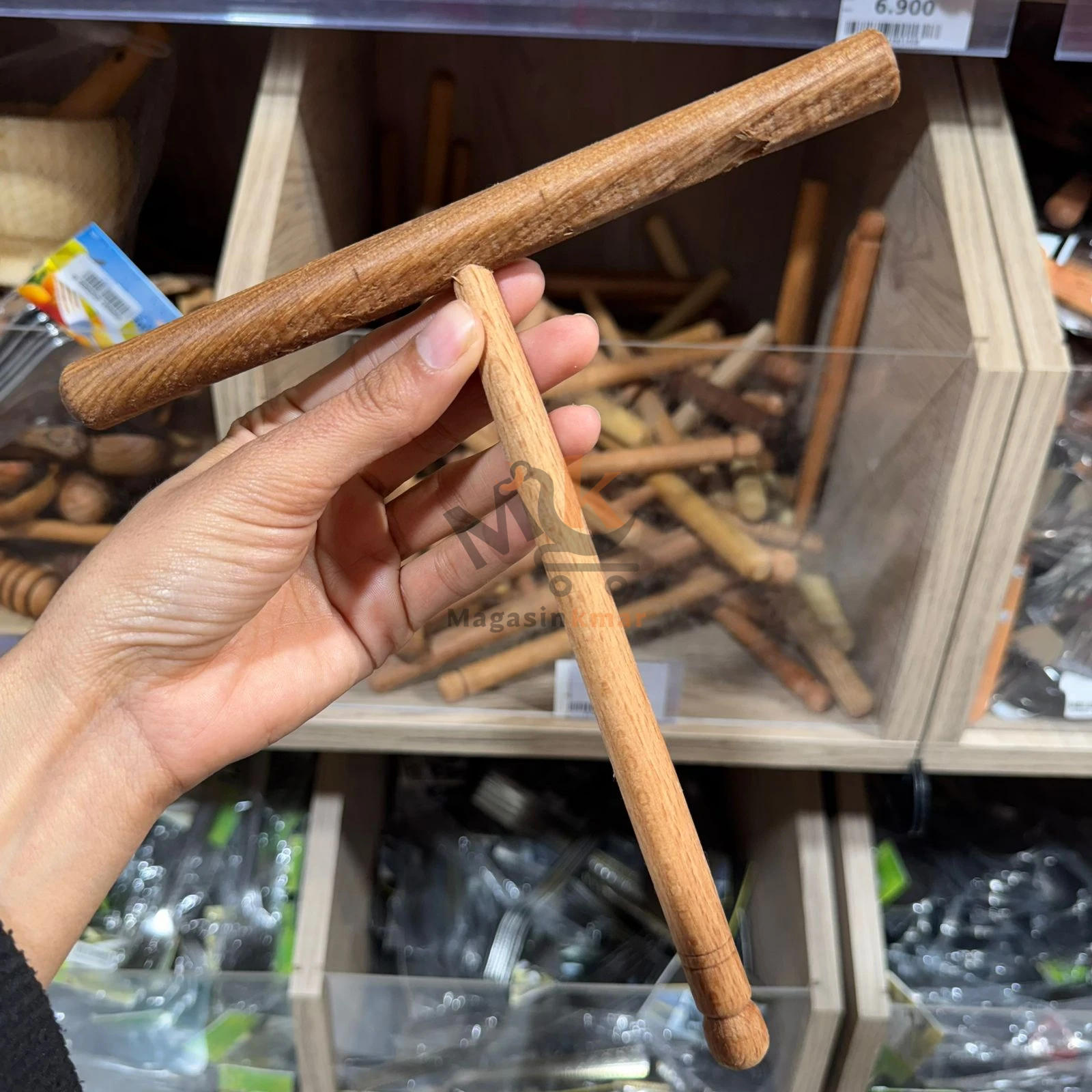 Râteau à crêpe en bois 21 cm – Ustensile idéal pour crêpes parfaites