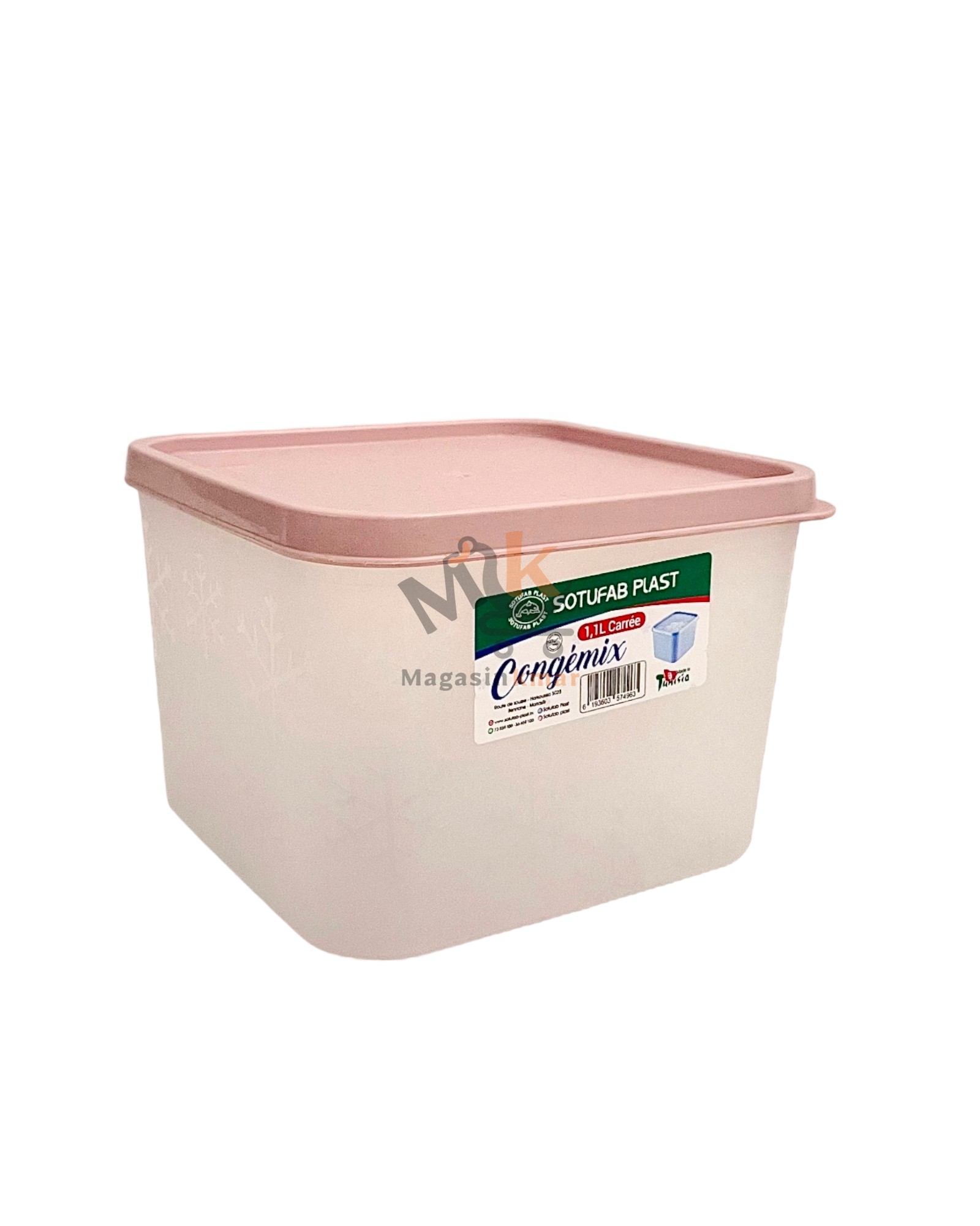 Boite de conservation avec couvercle en plastique alimentaire  l000ml