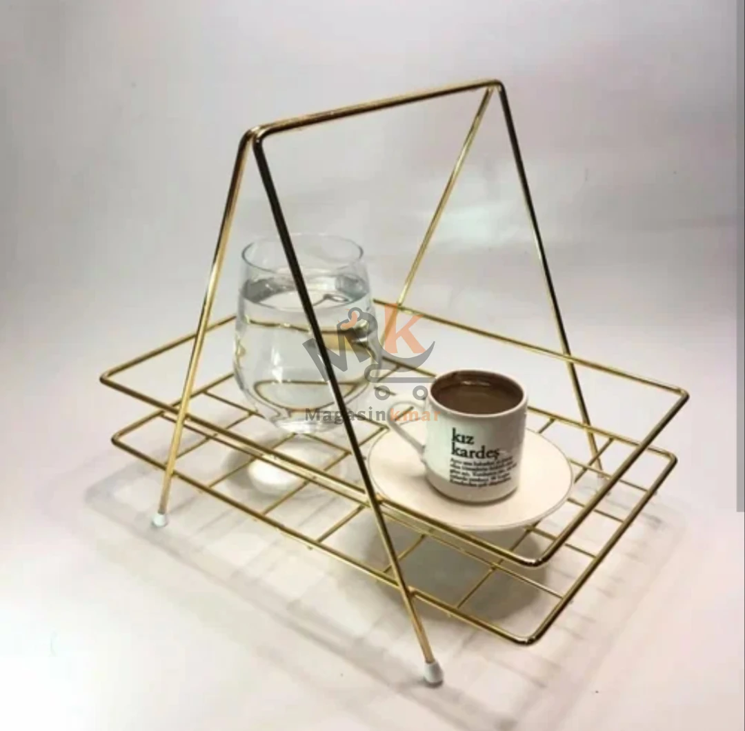 Corbeille en métal à 2 étages