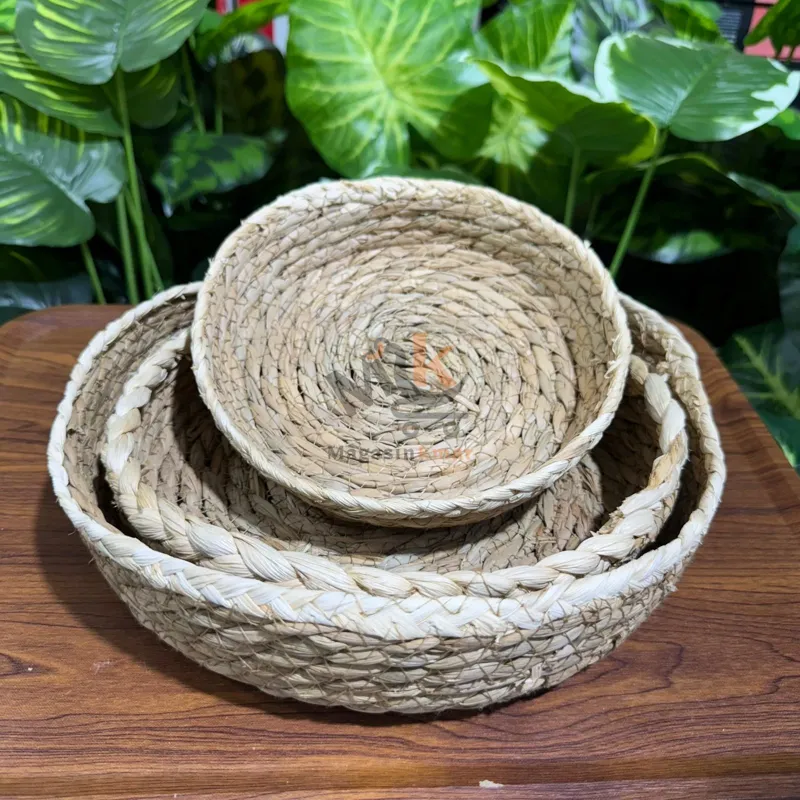 Set de 3 paniers ronds en plastique