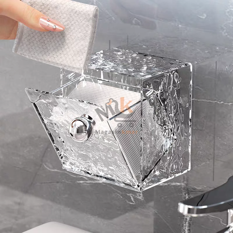 Mini étagère murale en plexiglas transparent pour cosmétiques