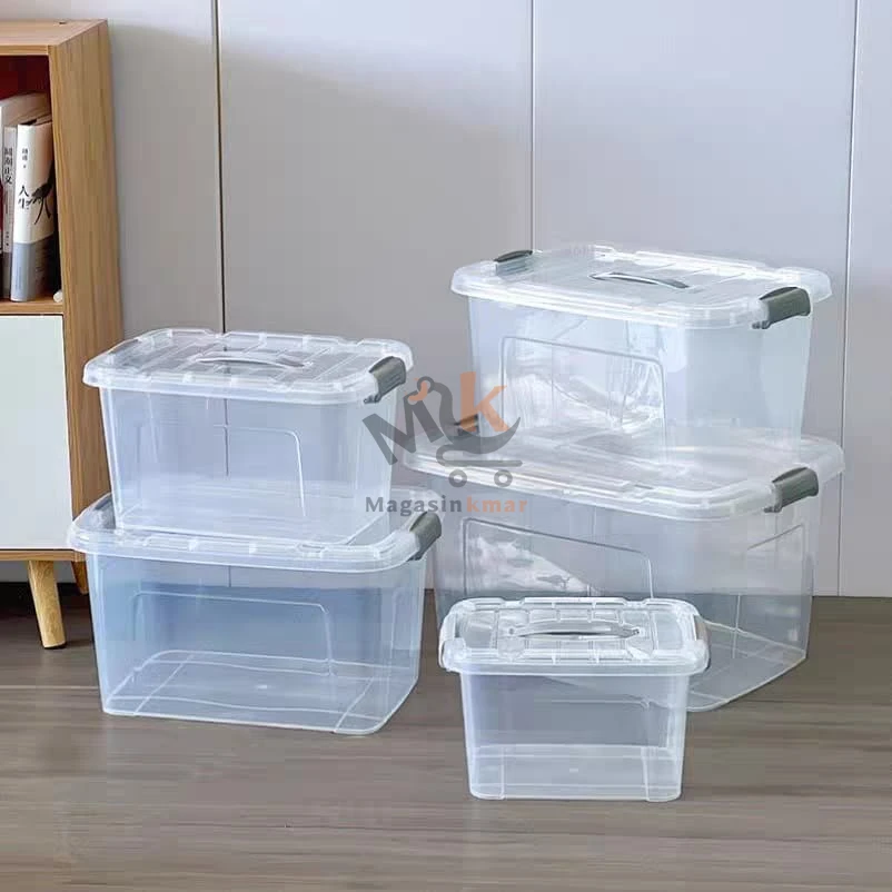 Boîte de rangement alimentaire 30L en plastique – Grande box hermétique avec couvercle