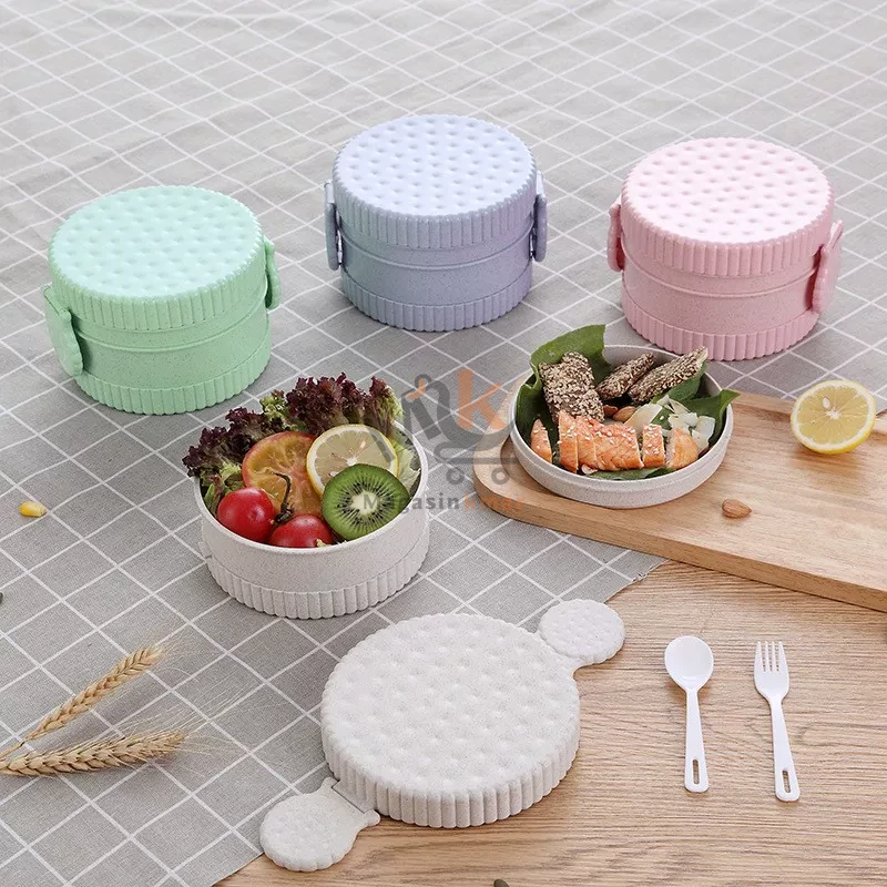 Boite a lunch forme cookies avec couvert