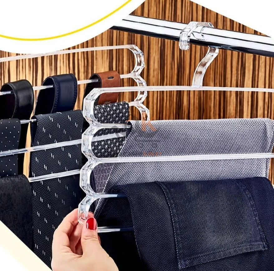 Cintre organisateur à 4 compartiments en plexi – Rangement pratique et transparent