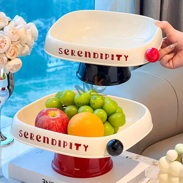 Assiette à fruits en plastique 23 cm