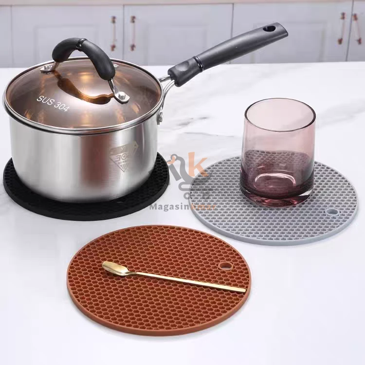 Sous-plat rond en silicone antidérapant – Résistant à la chaleur 17 cm