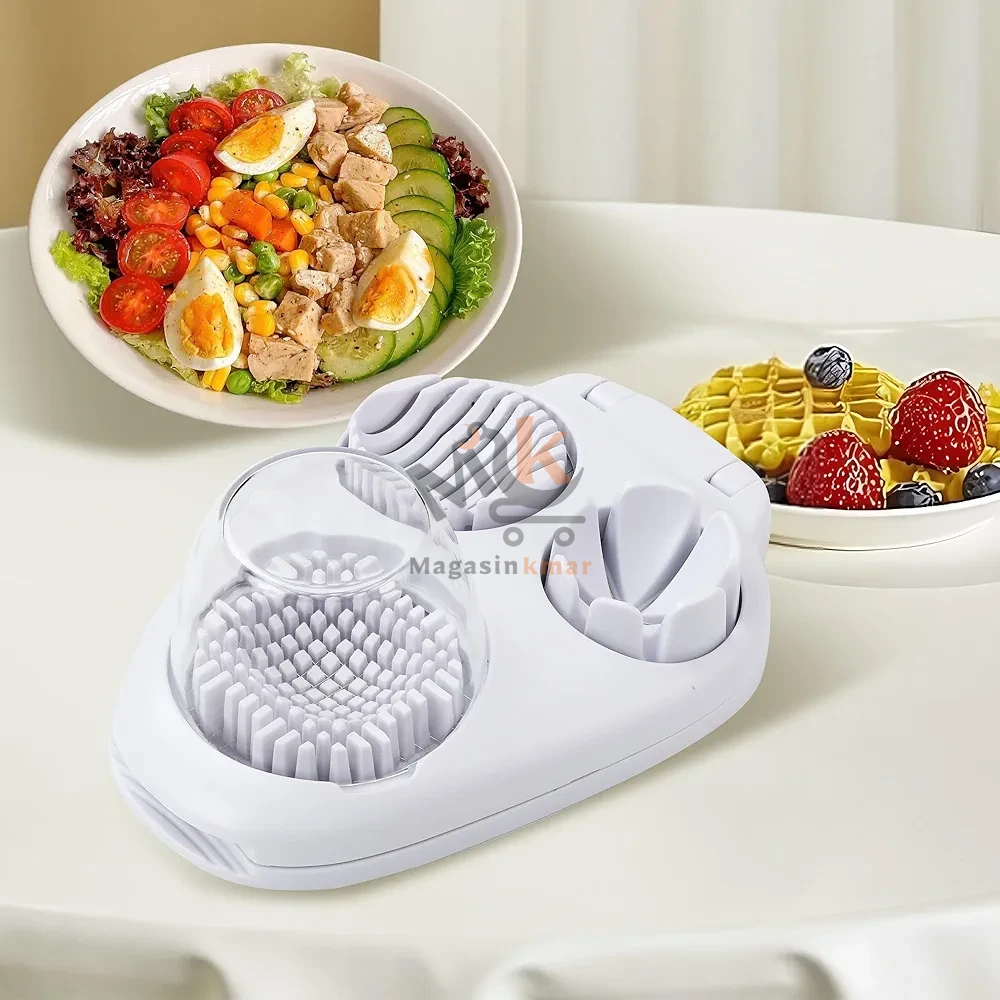 Coupe-œufs 3 en 1 en plastique